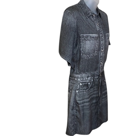 rag & bone Liquid Miramar Tencel Denim Shirt Dress Size Small like-new condition - Picture 4 of 12